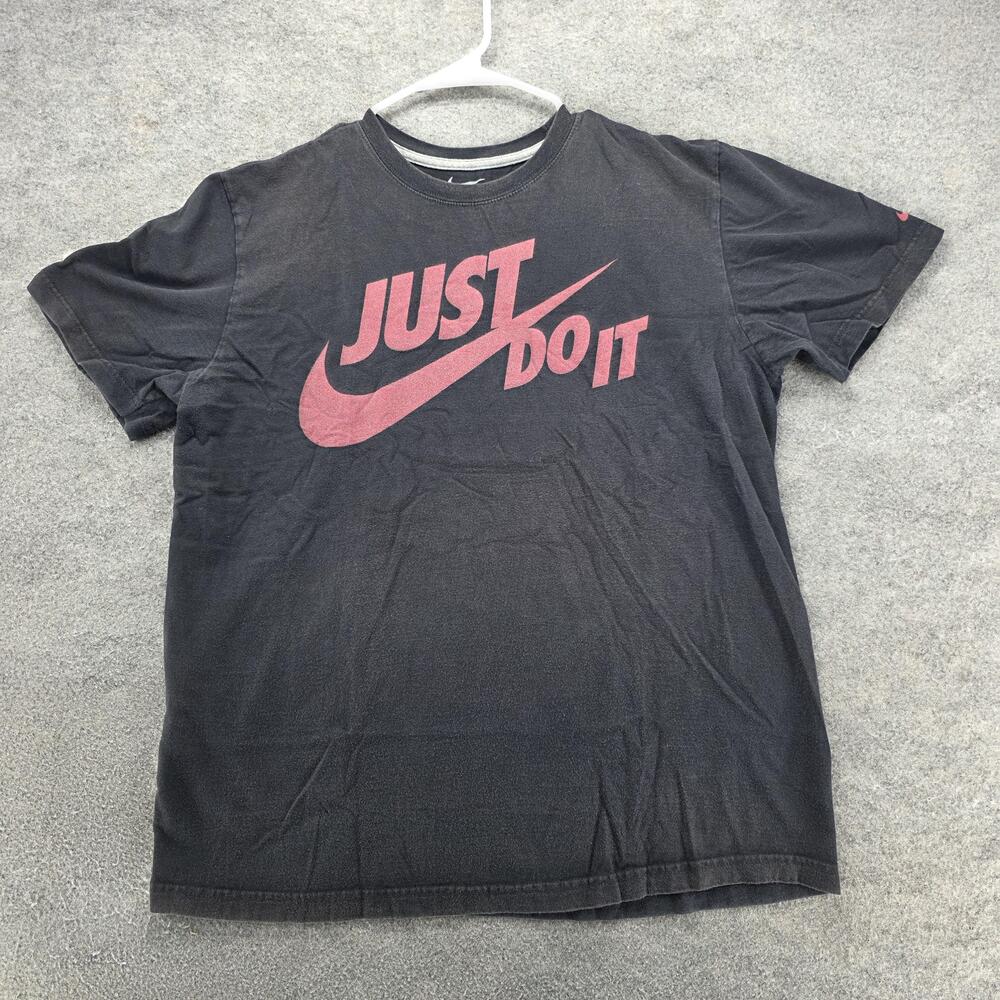 Nike Shirt Mens XL Black Just Do It Swoosh Athletic Spell Out Graphic Tee
